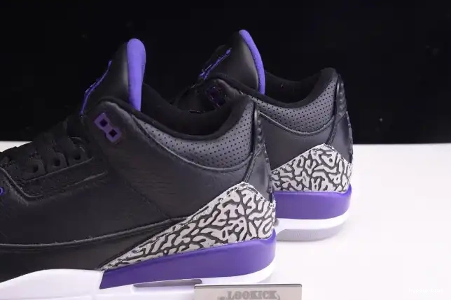 HYPE Black 3 Court CT8532-050 Jordan Air Retro Purple 0612